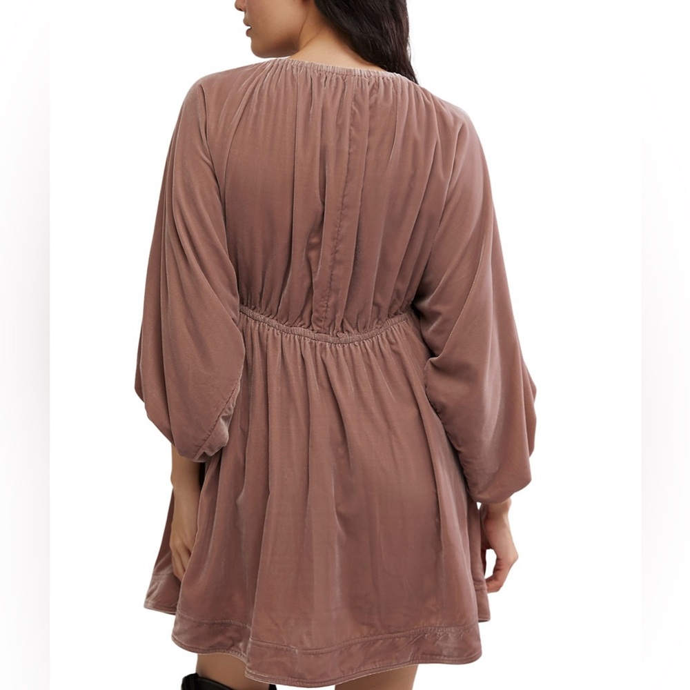 👑🌬️NWT FREE PEOPLE PORTIA BABYDOLL VELVET DRESS WINTER BLOOM SIZE XS/SMALL🌬️👑 - Picture 3 of 6